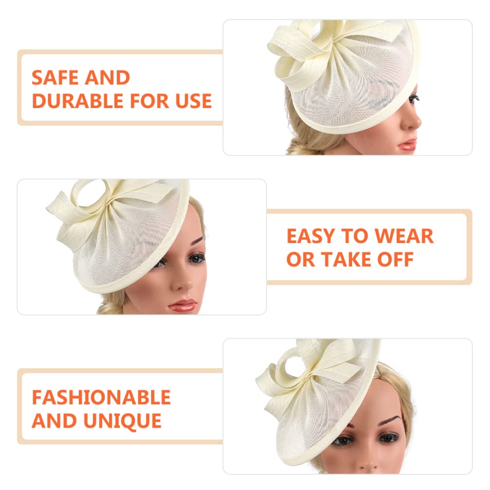 LALAFINA Eleganter Retro Fascinator Zylinderhut Damen Haarclip Leichtes Material Einheitsgröße Kopfschmuck Für Hochzeit Teeparty Cocktailveranstaltungen