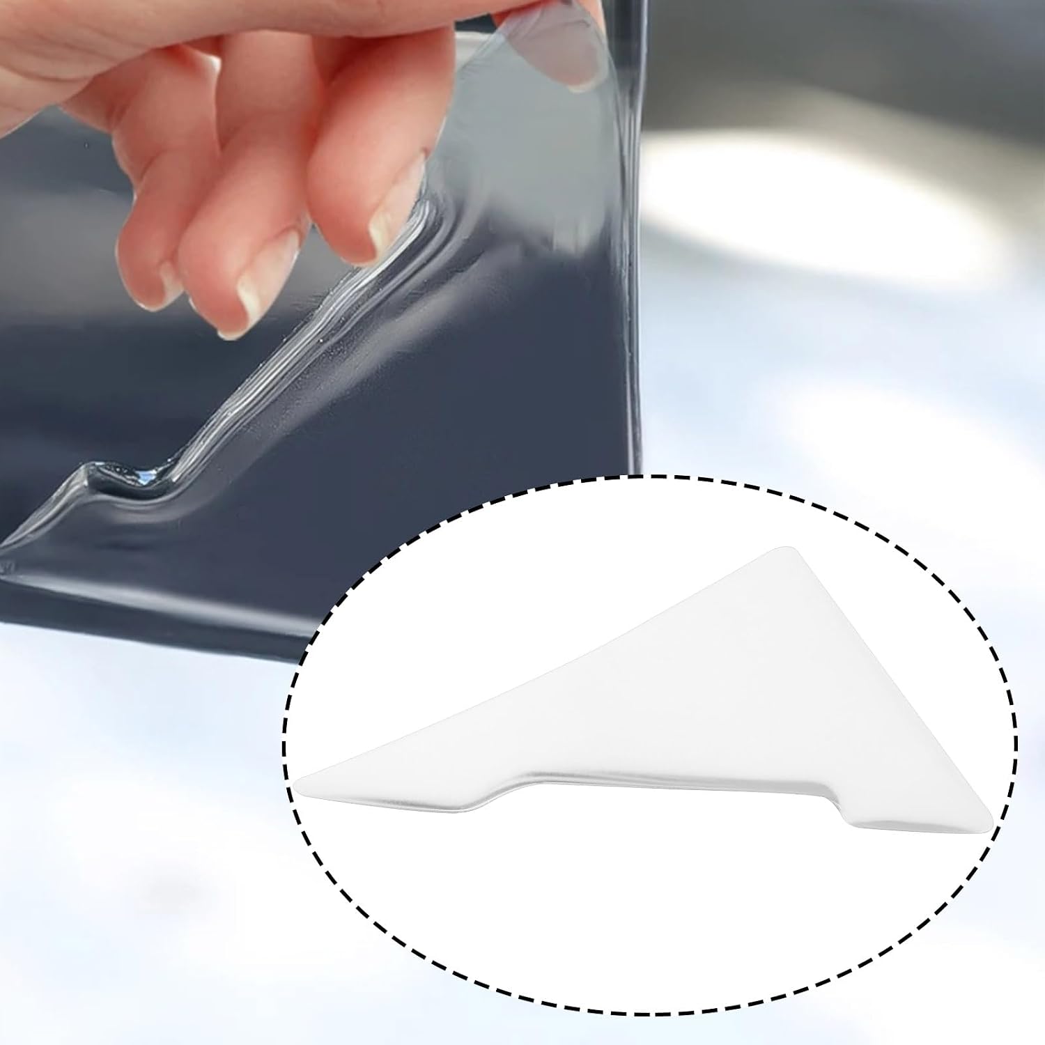 8Pcs Car Turquoise Protection Pad Anti-Collision Stickers 2.37x1.76 Inch