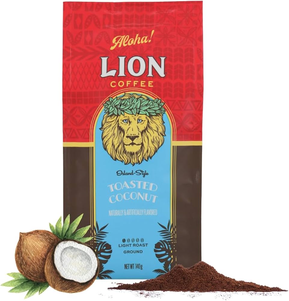 Amazon | ライオンコーヒートーステッドココナッツ 140g フレーバー