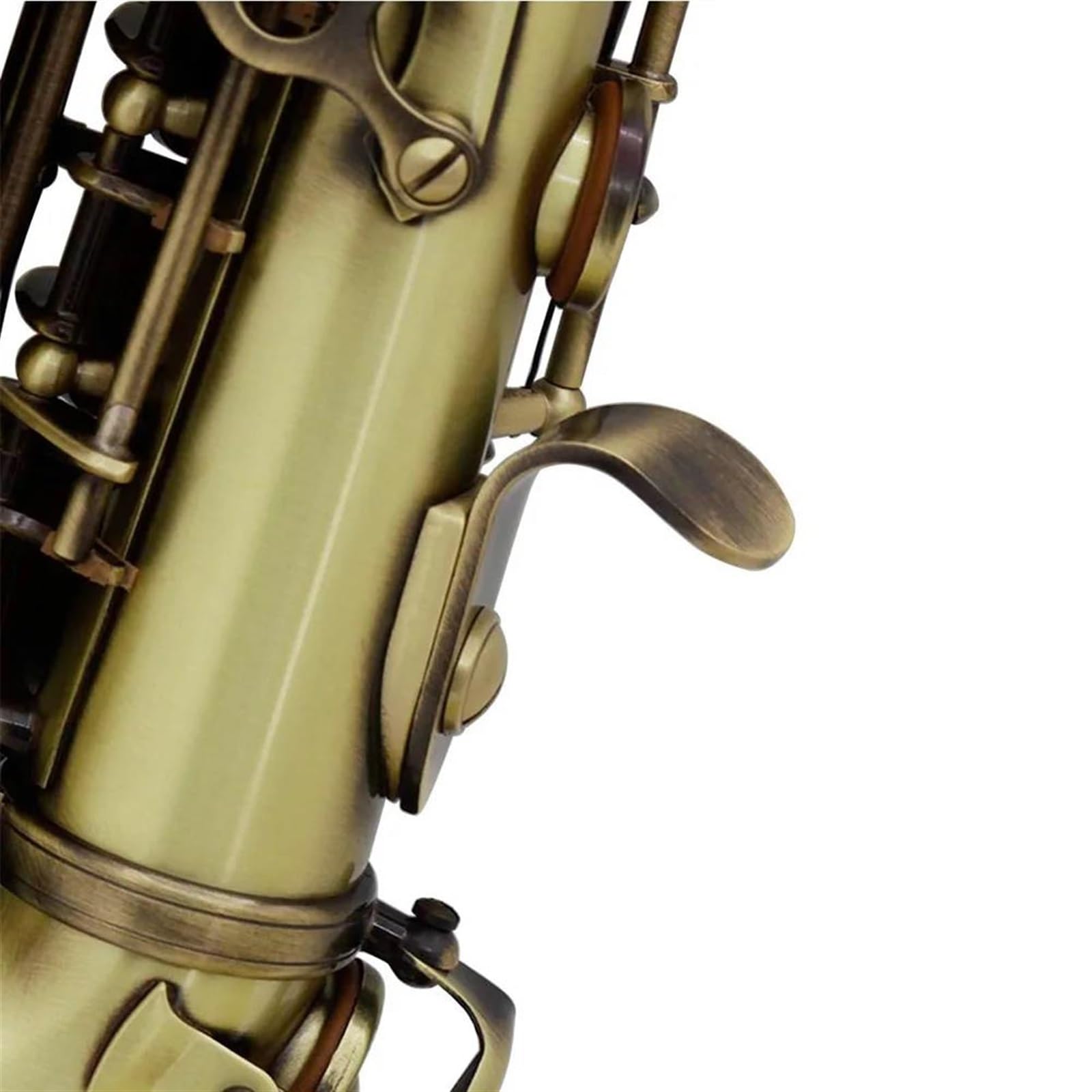 Saksofon Saksofon Sopranowy Mosiądz Cyjan Bb B Saksofon Płaski Saxfone Instrument Muzyczny Dęty Drewniany Z Akcesoriami Saksofonowymi