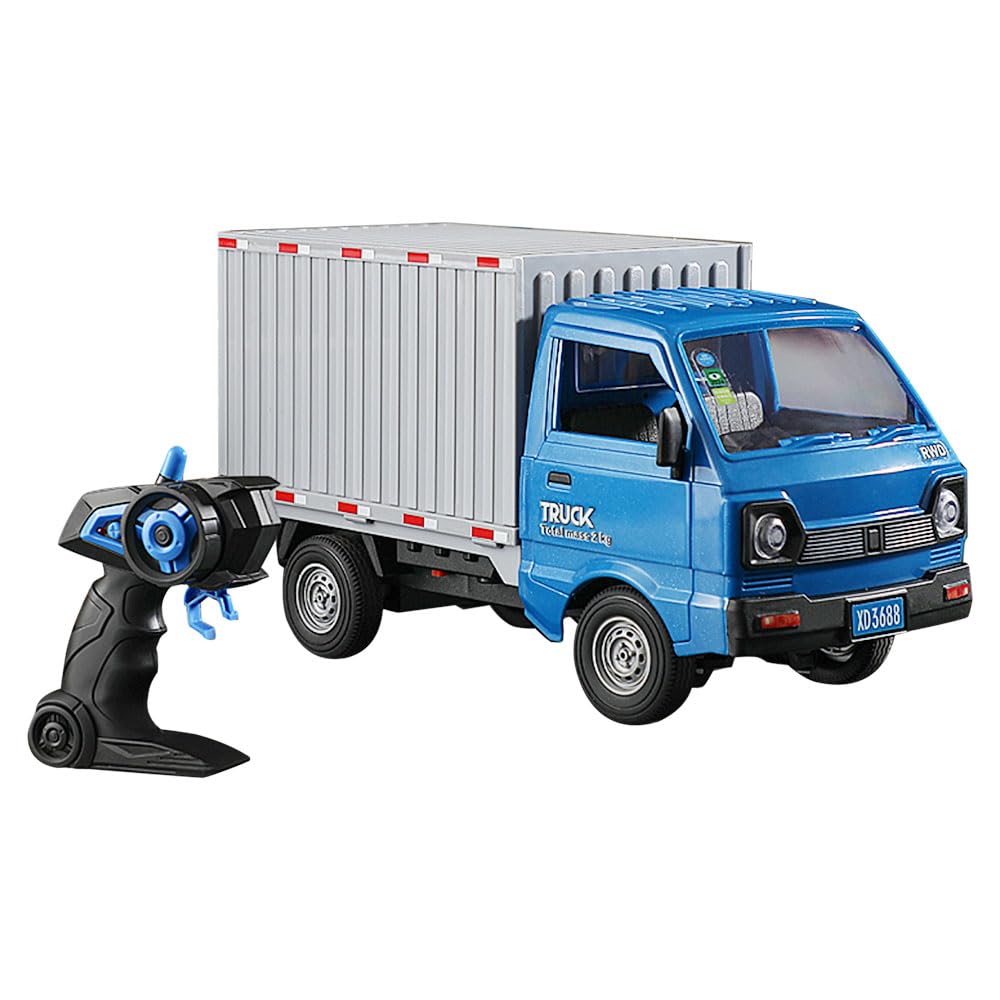 GoolRC Remote Control Car Transporter Truck 1 16 Scale RC Container Transport Truck with Spray and Light 2