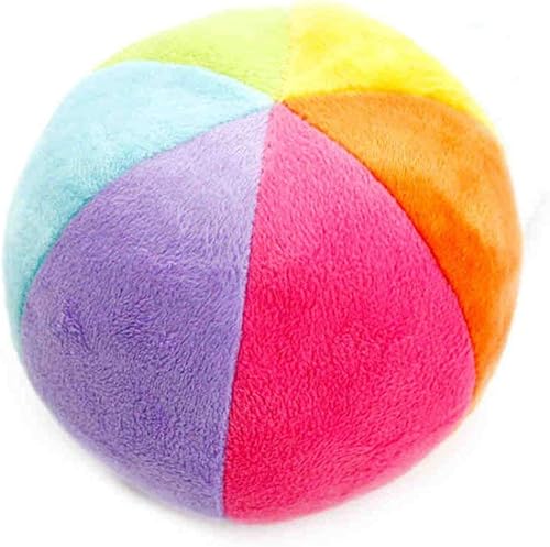 ZaH Pelotas de bebé de juguete de sonajero de arcoíris, pequeña bola de felpa colorida para recién nacido (juguetes para 0 a 36 meses)