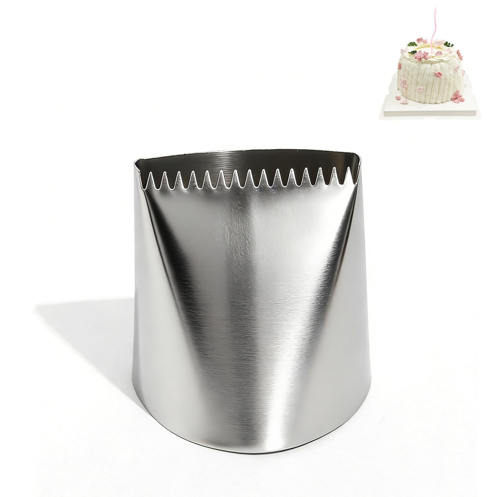 2.2in Cake Piping Tips, Flower Piping Tips Nozzles Stainless Steel Cake Icing Nozzles Tips Decorating Tools, Large Icing Tips for Cake Decorating, Flowers, Borders, And Designs