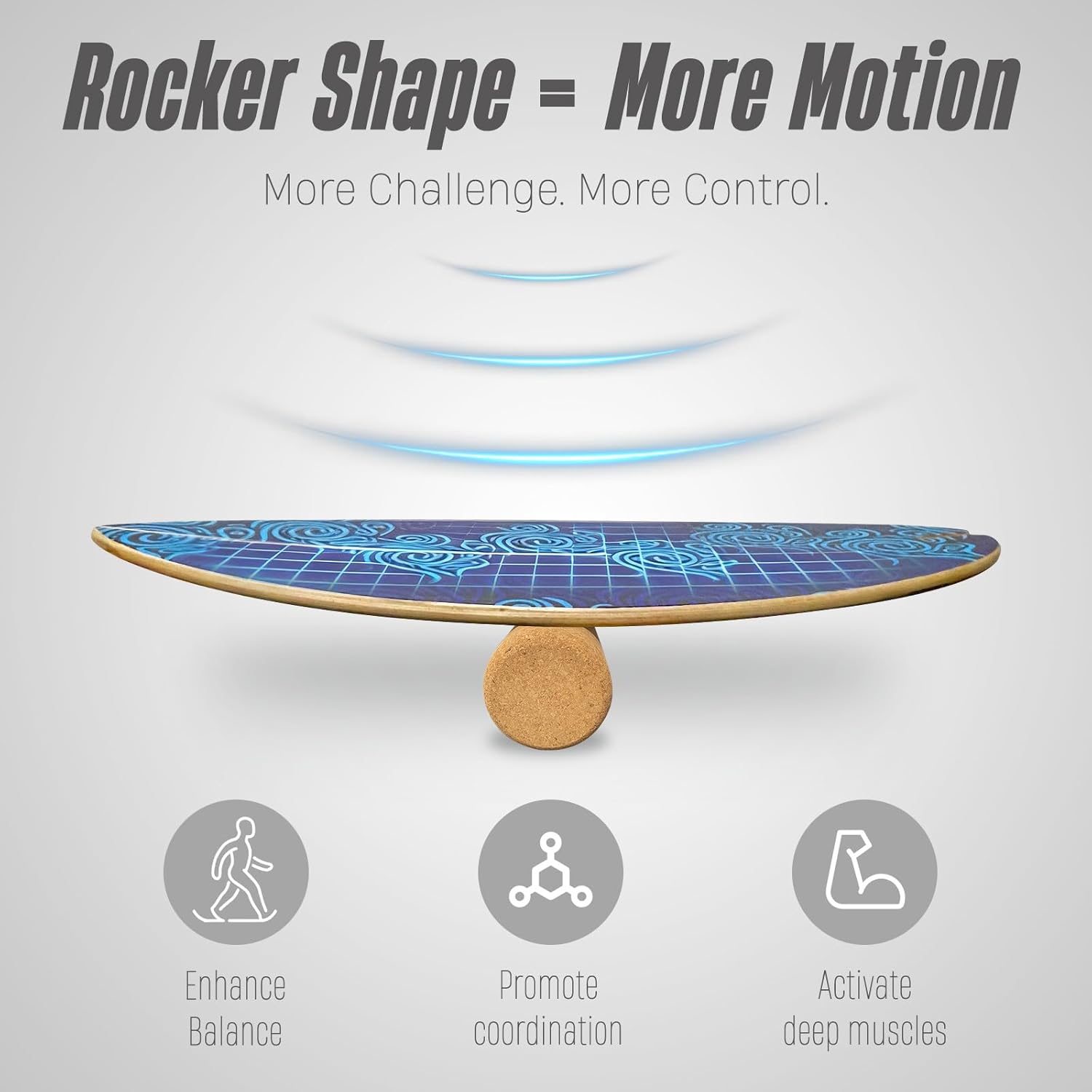 2026 NEW｜29" Surf Balance Board for Kids & Adults｜MAX. 350lbs Balance Boards with Cork Roller & Half Ball｜0.6" Wobble Board Trainer from Beginner to Advanced｜Wooden Slack Board