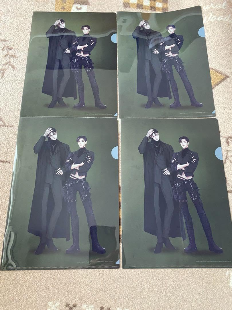 Amazon.co.jp: 韓国BL LEZHIN 黒卯暦 鬼夜曲クリアファイル 4枚