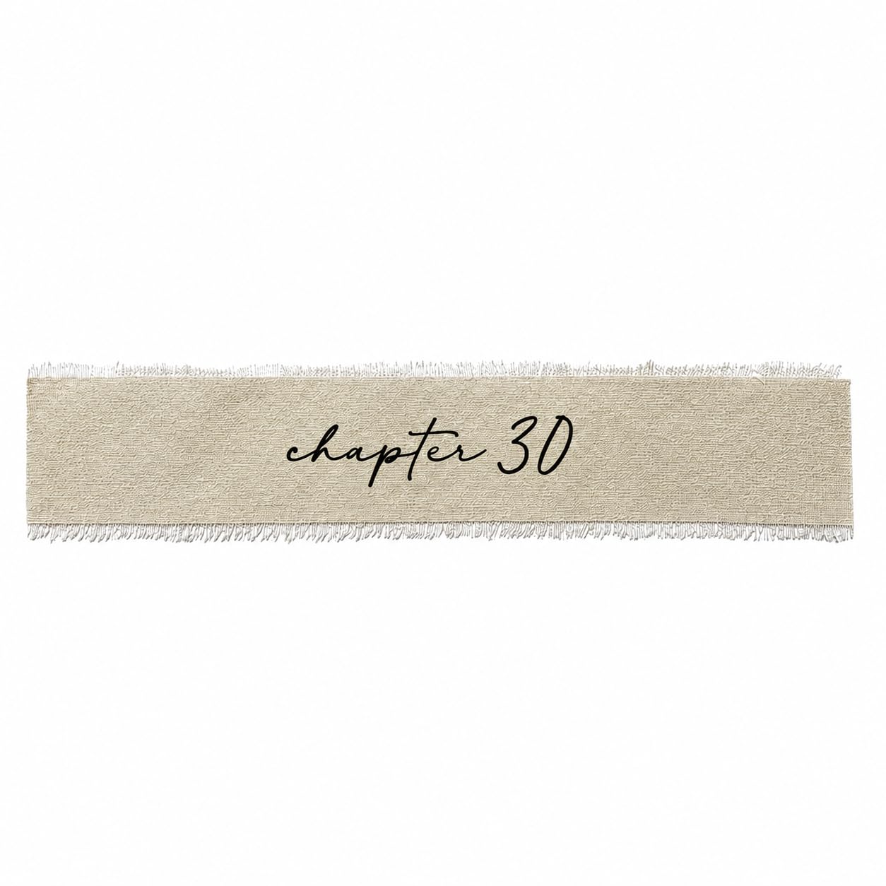Chapter 30" 20cm Fabric Ribbon | Off-White/Cream | 20cm Cake Topper Ribbon