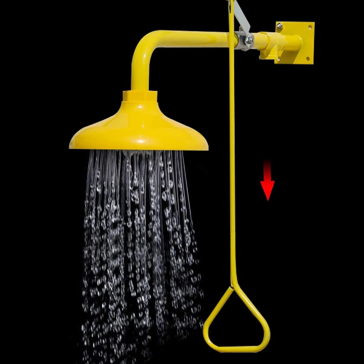 Station de lavage oculaire d'urgence avec revêtement anti-corrosion, fixation murale pour rinçage immédiat des yeux, idéal pour les lieux de travail de l'industrie chimique