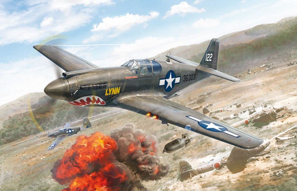 Italeri -1423 P-51A Mustang, 1:72 Scale, Model Kit, Plastic Model Kit, Model Making, Grey Color, IT1423, Small - Image 2