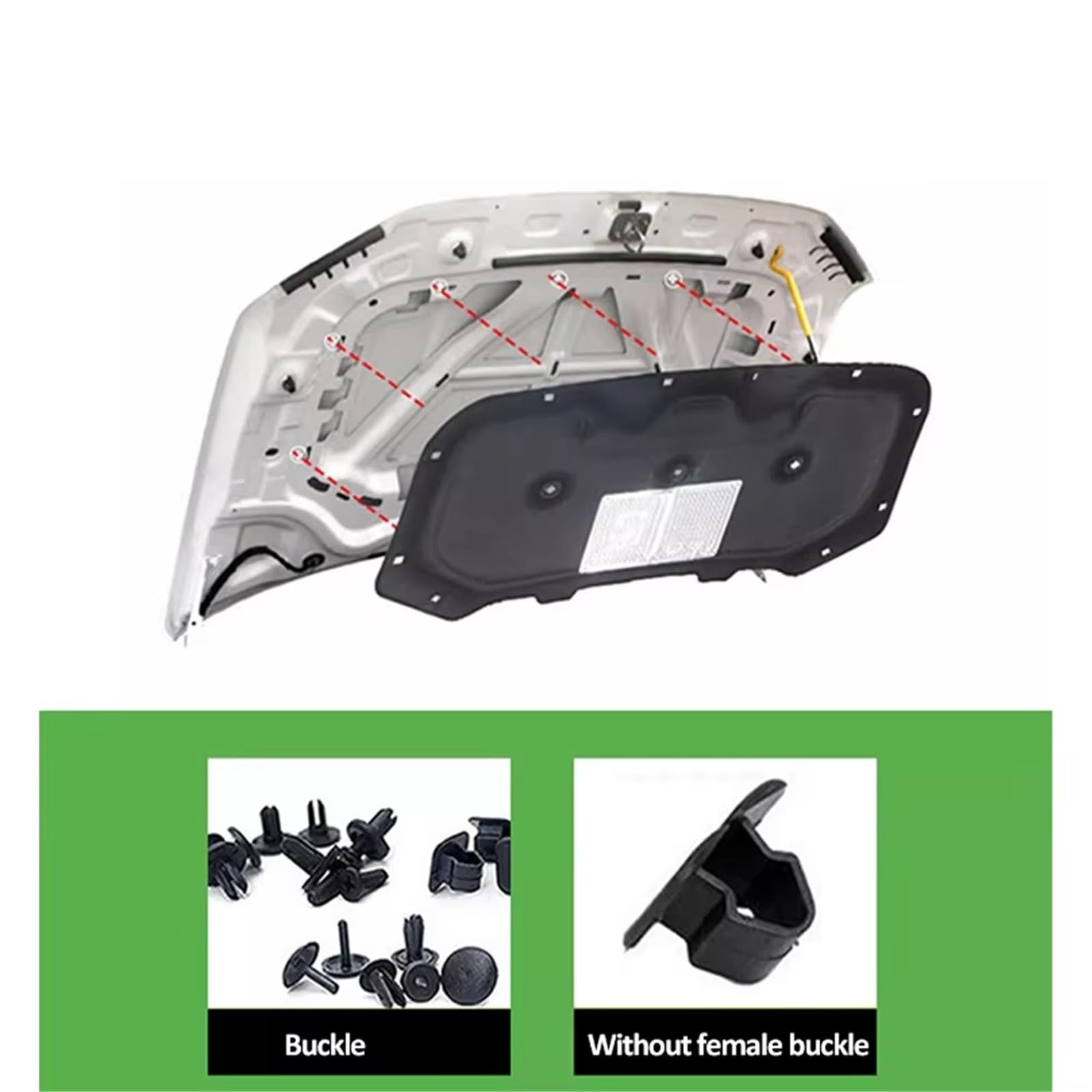 Funda Aislante Compatible con capó Peugeot 3008 T84 2008-2016. Almohadilla Aislante capó ..