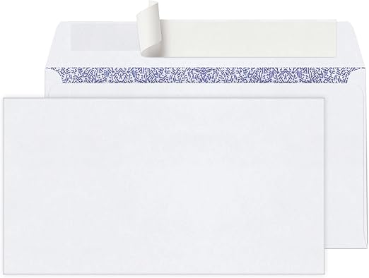 Office Depot Clean Seal(TM) Security Envelopes, #6 3/4 (3 5/8in. x 6 1/2in.), White, Box Of 100, 78185