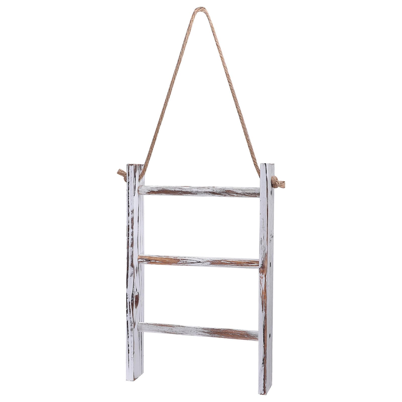 Porte-serviettes en bois SECFOU trapézoïdal minimaliste suspendu avec corde