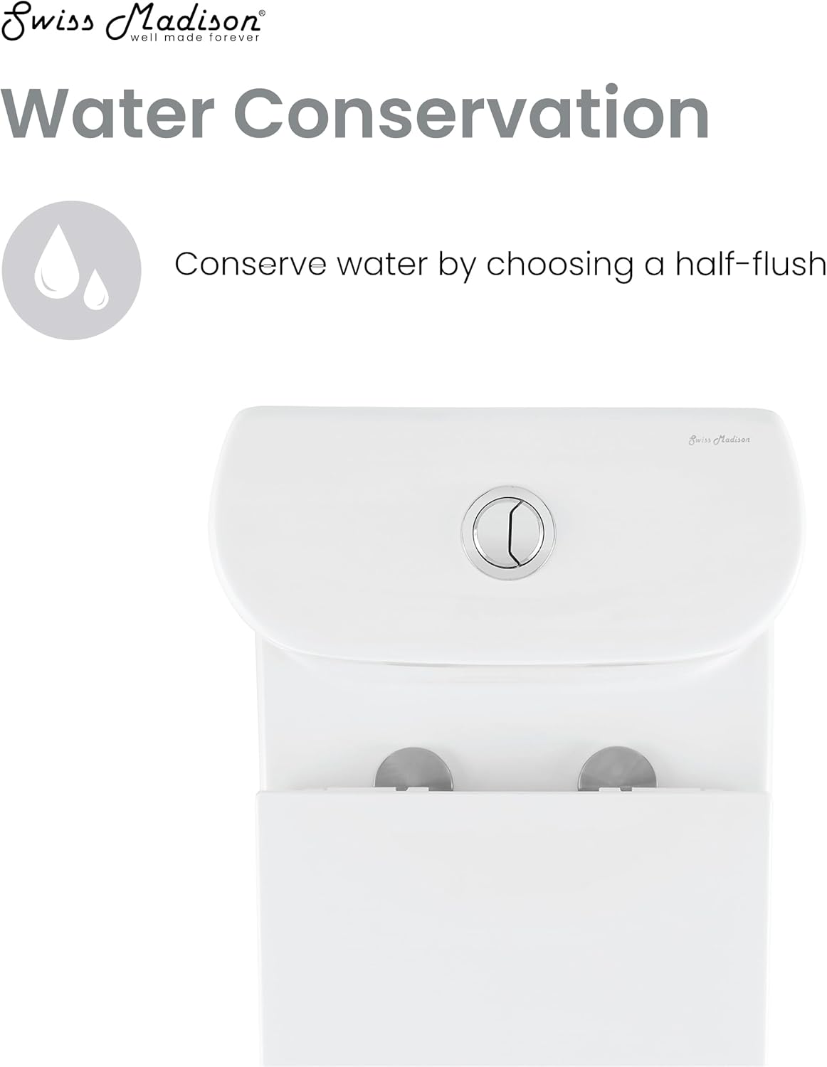 White Ceramic Elongated Dual Flush One-Piece Toilet