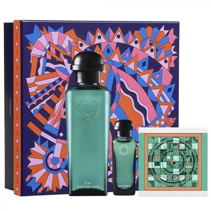 HERMES Eau d'Orange Verte Set : EDC Spray 100 ml + EDC Spray 7,5 ml + Savon 50 g