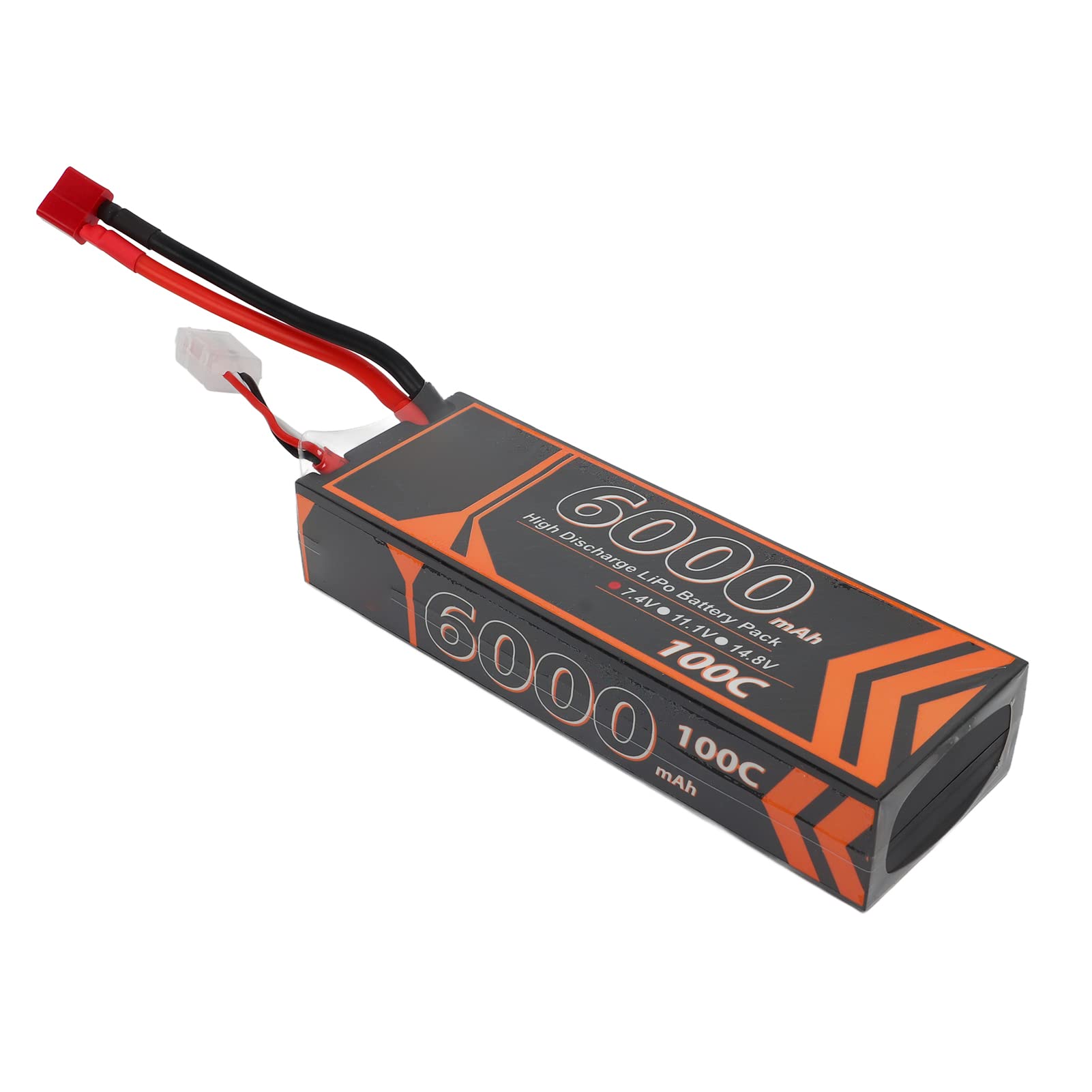 Batteria Lipo RC ad alte prestazioni 6000mAh 7.4V 2S a forma di T per modello di auto elicottero RC