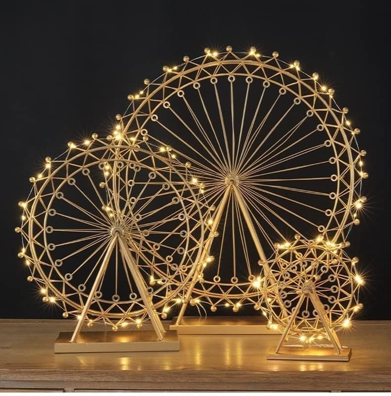 Ferris Wheel Ornaments Home Farmhouse Decor Farmhouse Accessories Rotating Luminous Model for Living Room Room Decorations Knickknacks Rustic Home Decor