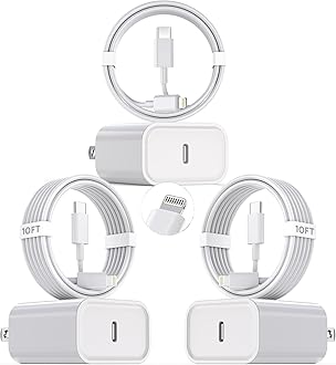10Foot Fast iPhone Charging Cable,3-Pack Super Fast i Phone Charger USB C Charging Block Wall Charger PD Adapter with 10FT Type C to Lightning Cable Cord for iPhone 14/13/12/11ProMax/XS Max/XS/XR/8/SE