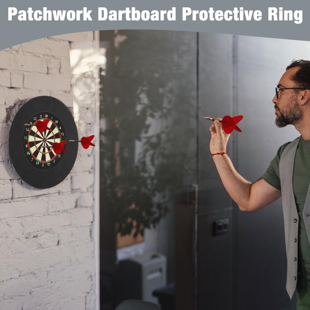 Mineup Dart Surround Catchring in nero, Protezione professionale da parete senza fissaggio aggiuntivo, Protezione per bersaglio, anello protettivo, per bersaglio surround durevole, leggero, Eva Jigsaw