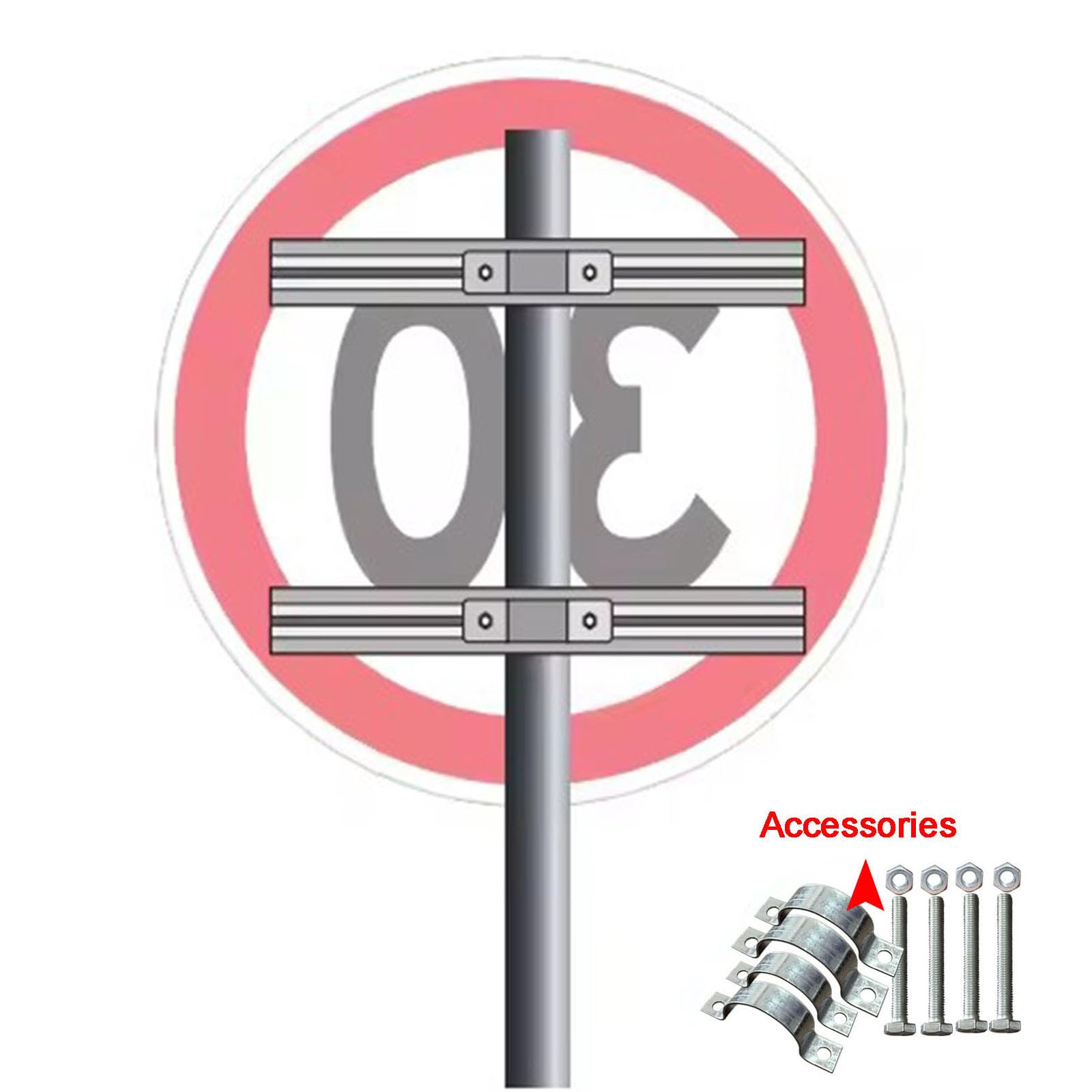 Señal de Velocidad máxima 5 Km Houri aluminio reflectante de 3 mm de grado técnico Cartel de límite de velocidad de 10 km por hora con seguridad en escuelas oficinas y autopistas (90 Km Houri, 60cm)