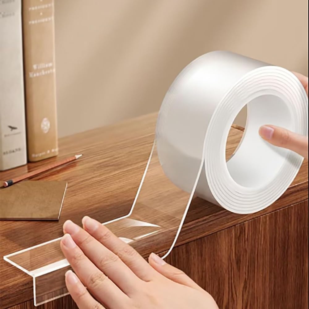 Clear Edge Protector Strip, Self Adhesive Sharp Edge Wrap Cover Tape, Corner Protectors Bumper Guards for Cabinet Door Desk Furniture Kitchen Countertop(Wide 3cm x Thick 1mm)