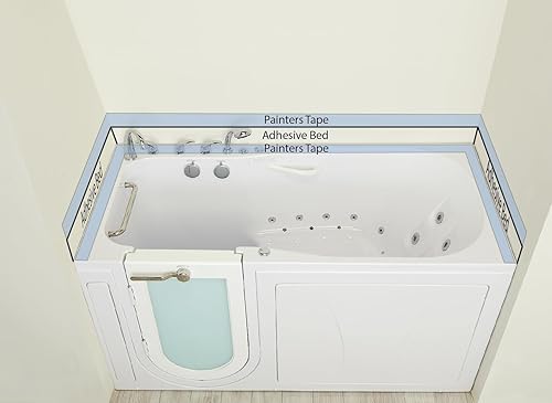 Miniatura 3 de BathBud - Kit de brida flexible para azulejos de 132 pulgadas para bañeras y bases de ducha