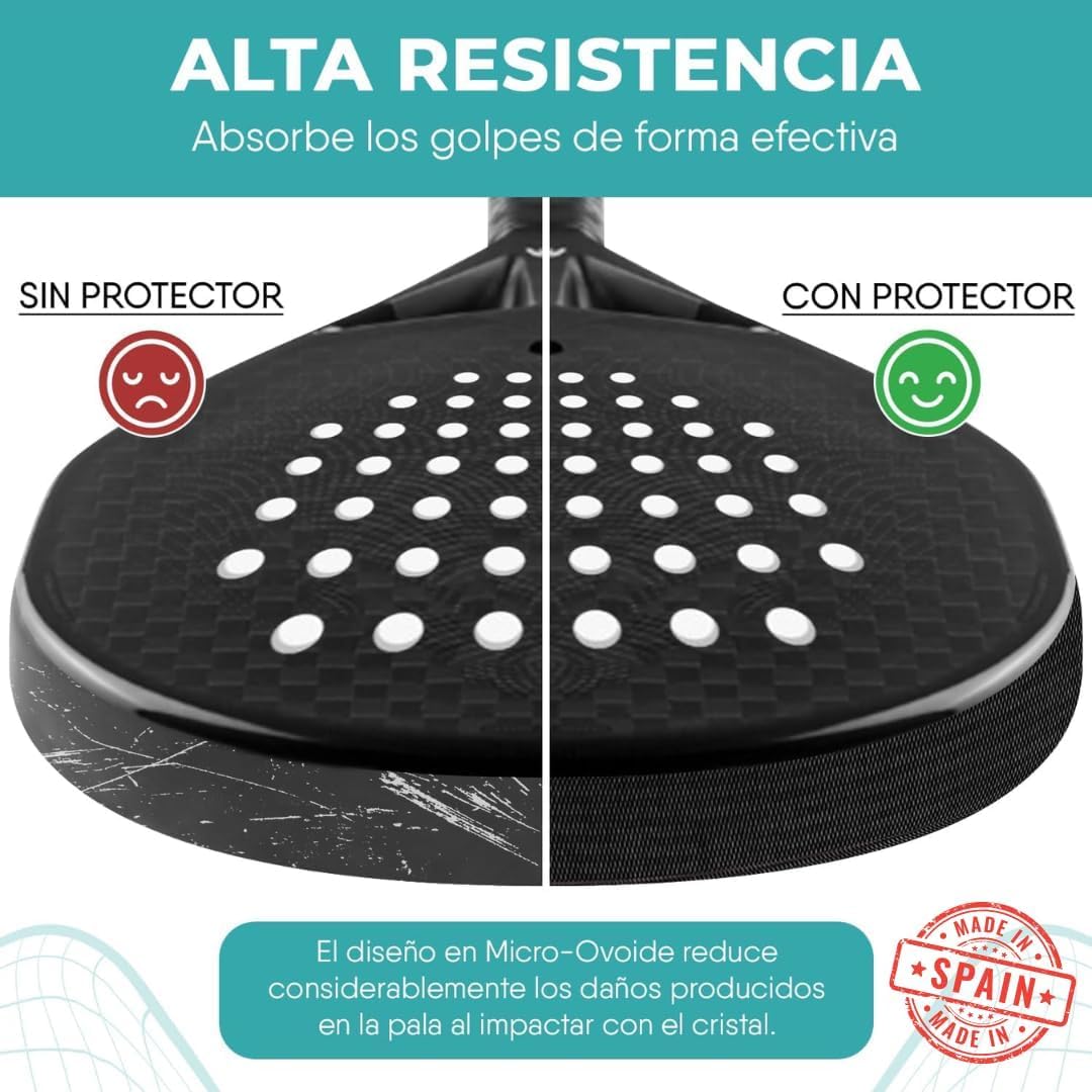 Protecteur De Raquette De Padel - Ultra Léger 7g, Transparent, Protection Chocs/rayures - 2 Pièces Universelles - 6