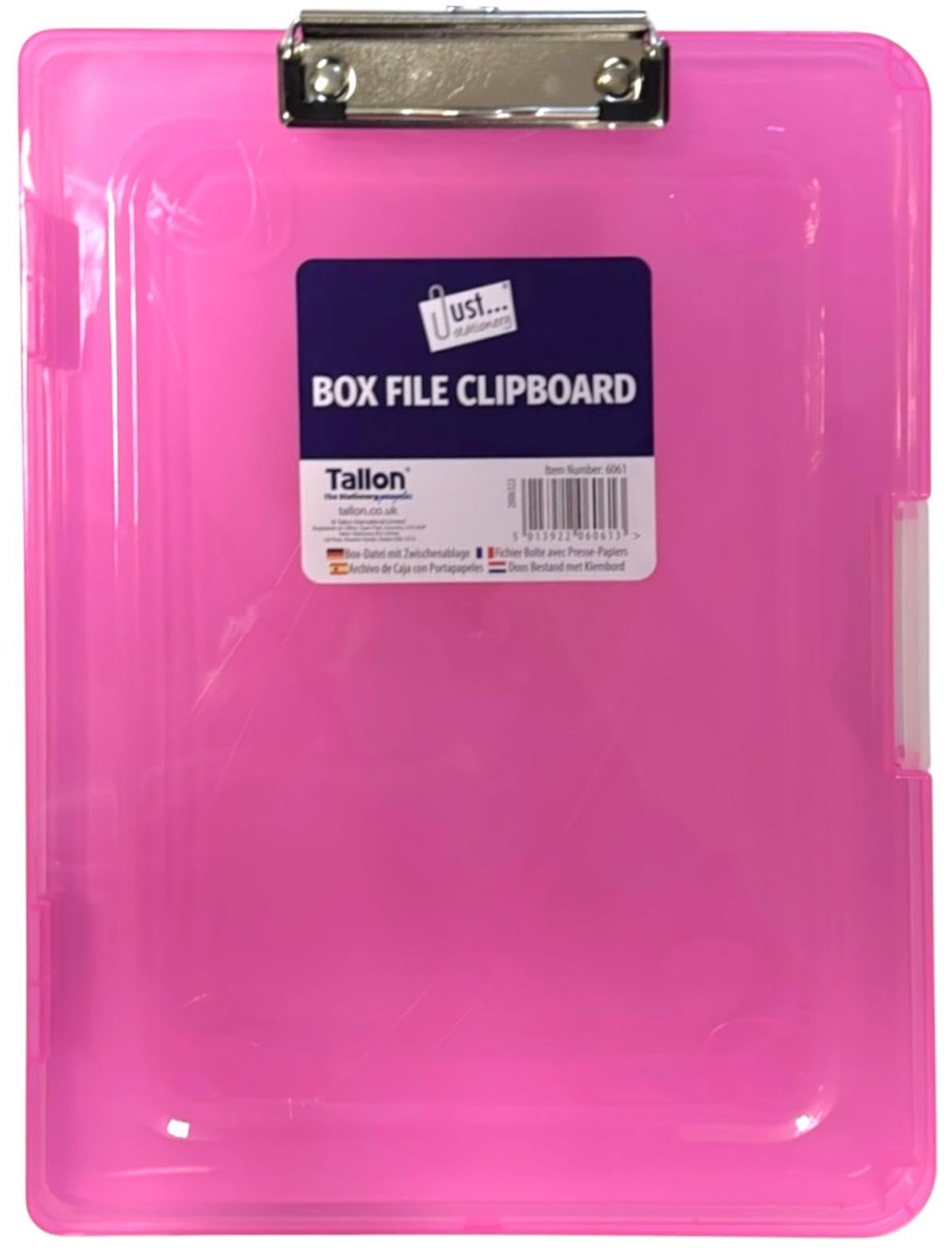 A4 Clipboard Box File with Storage – Transparent Waterproof Clipboard Case, Heavy Duty Plastic Writing Pad for Outdoor Office, Classrooms, and Jobsites (Pink)