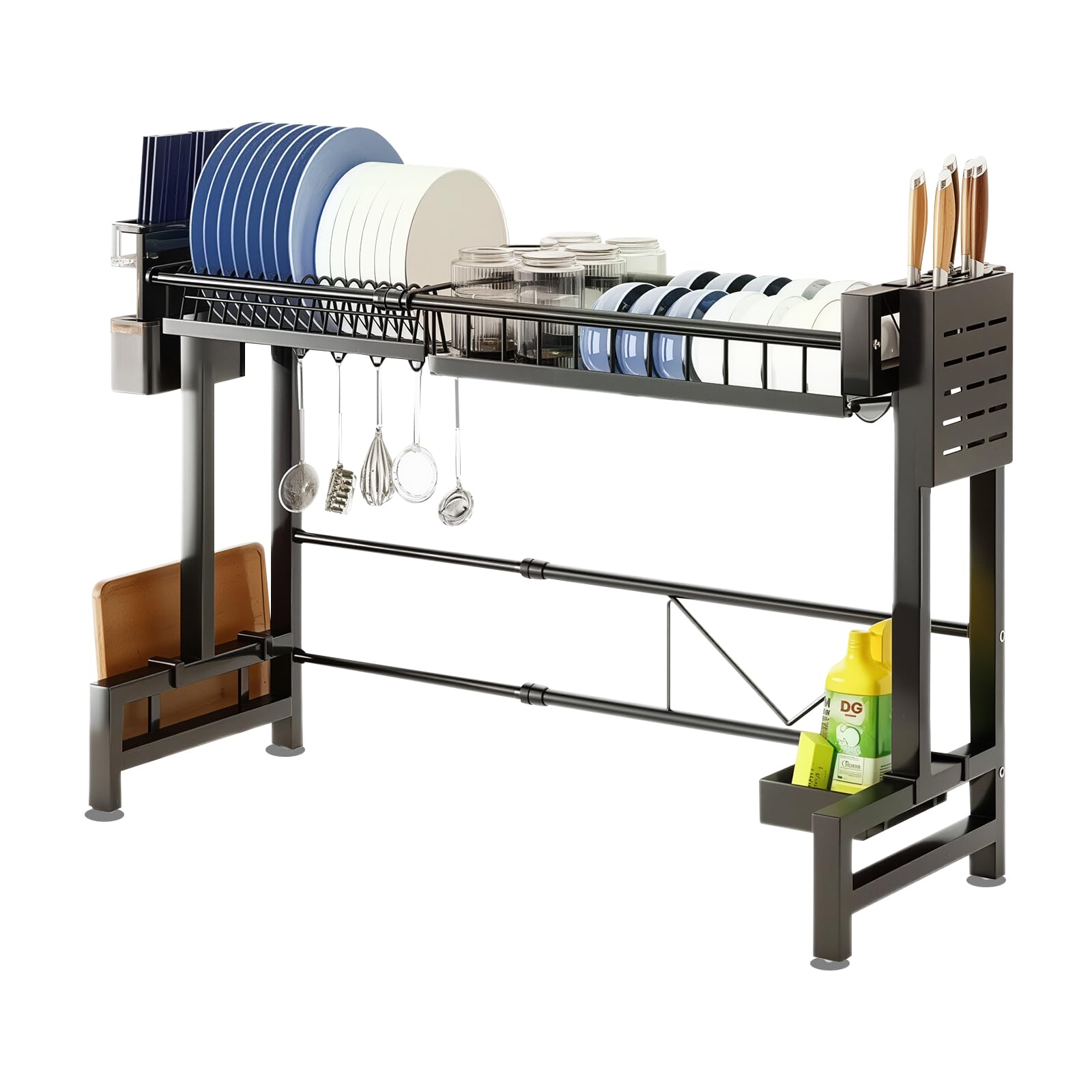 Amazon｜JPSunBloom 水切りラック シンク上 伸縮 ステンレス 食器