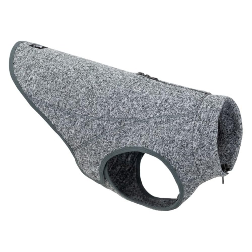Kurgo CORE Hundepullover, Ganzjahrespullover für Hunde, Hunde-Fleece-Weste, Strickfleece-Haustierjacke, Fleecefutter, leicht, Reißverschlussöffnung für Geschirr, verstellbarer Hals, Schwarz, Größe XL