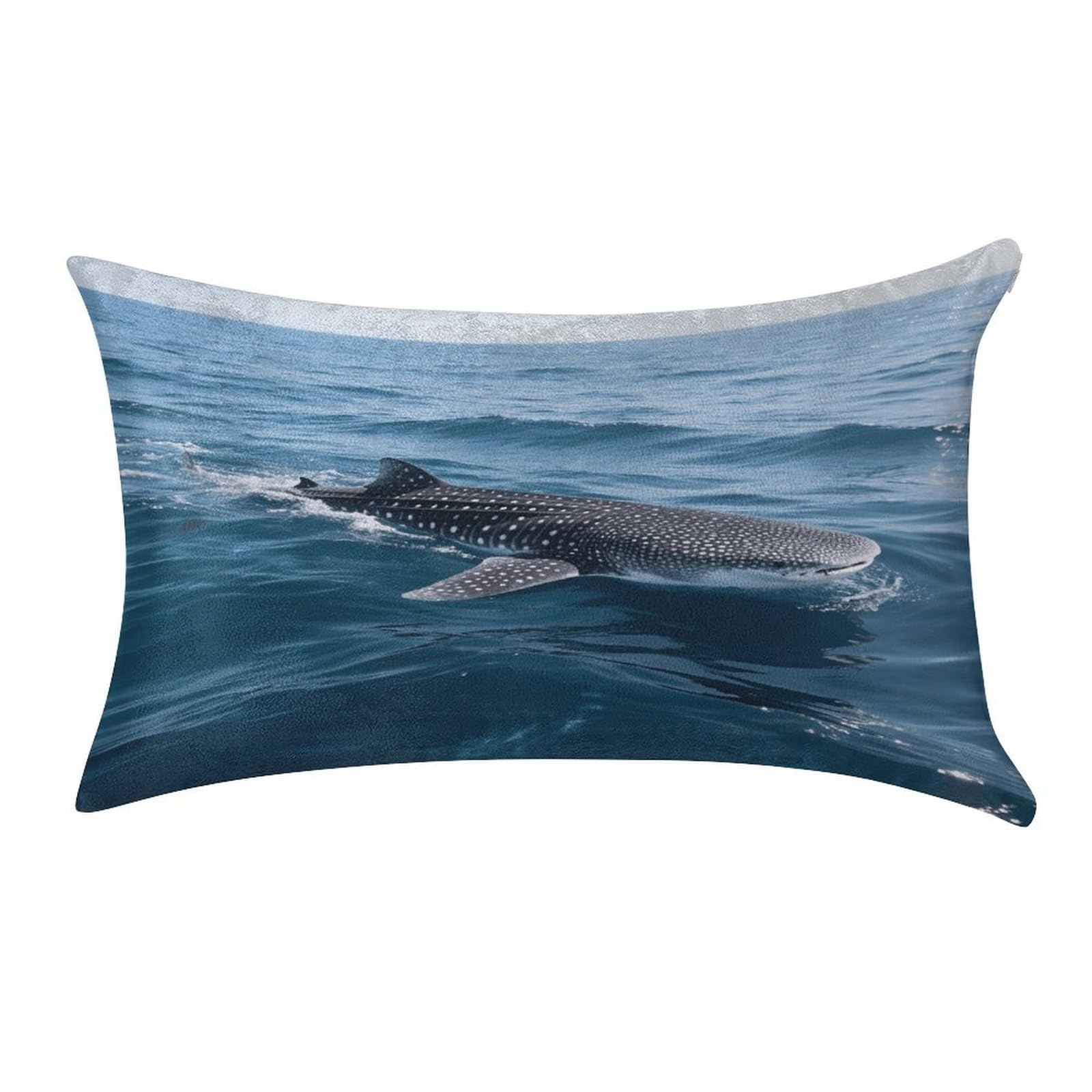 VstaDank Whale Shark Pillow Covers Rectangular Cushion Case Cozy Decorative Throw Pillowcase Luxury Lumbar Pillow Shells with Zipper Soft Velvet Pillows Shams 12 X 20 in