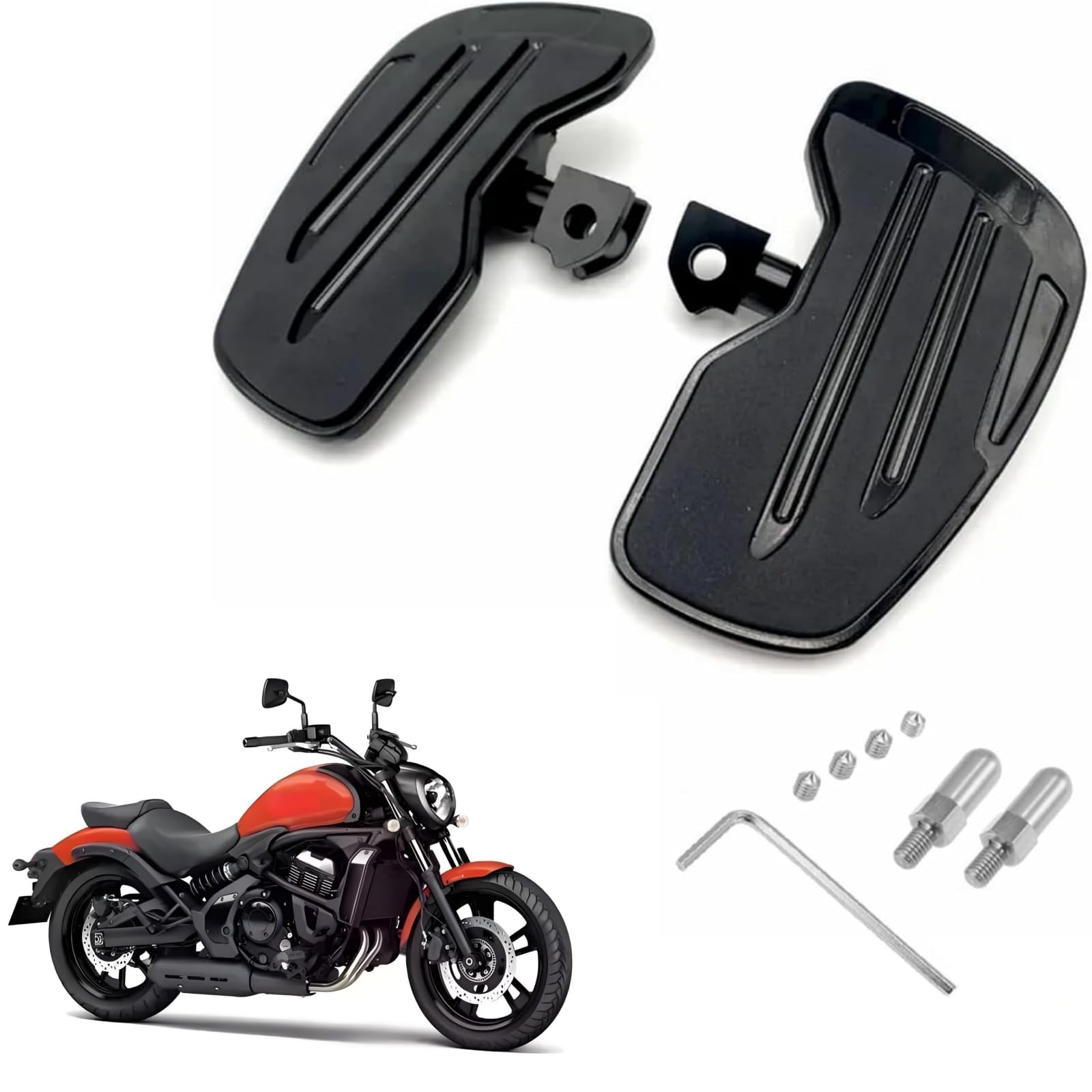 Estriberas delanteras para motocicleta, reposapiés para conductor para Kawasaki Vulcan S 650 2015-2024, reposapiés para el piloto, pedal de carretera, estribo de aluminio, accesorios