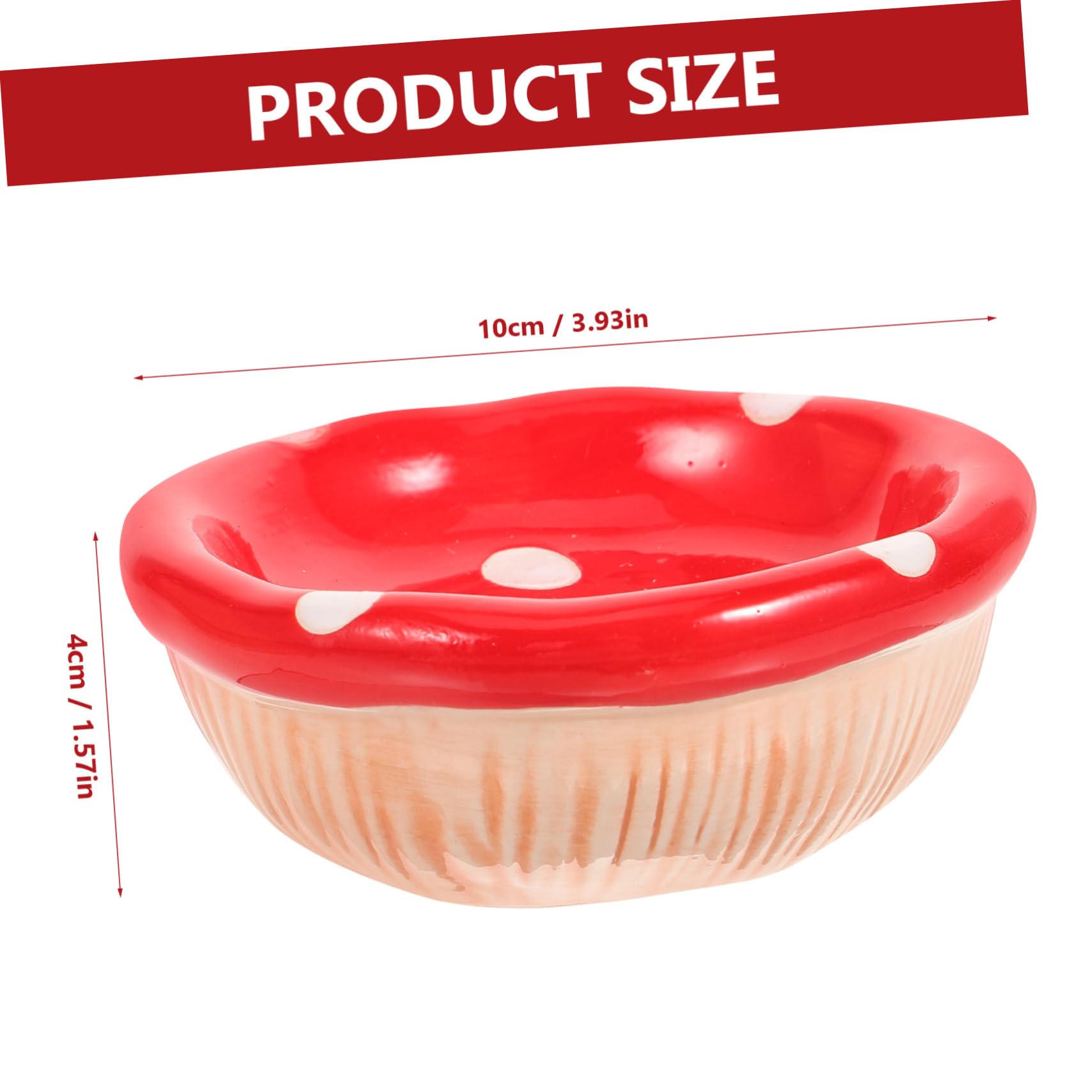 BESTonZON Ceramic Hamster Bowl Feeding Dish for Gerbils Chinchillas and Guinea Pigs Durable Design Spills Smooth Surface for Safety Cute Mushroom Shape
