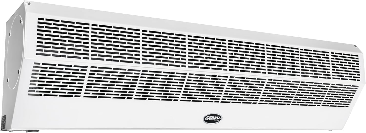 DuraSteel Wall Mounted Air Curtains for Doors Commercial - 40 Inch White Fly Fans - Super Power Over Door Fan with MS Switch - Sliding Under Door Fans to Move Air Curtain Blower Keep Flies Bugs Out