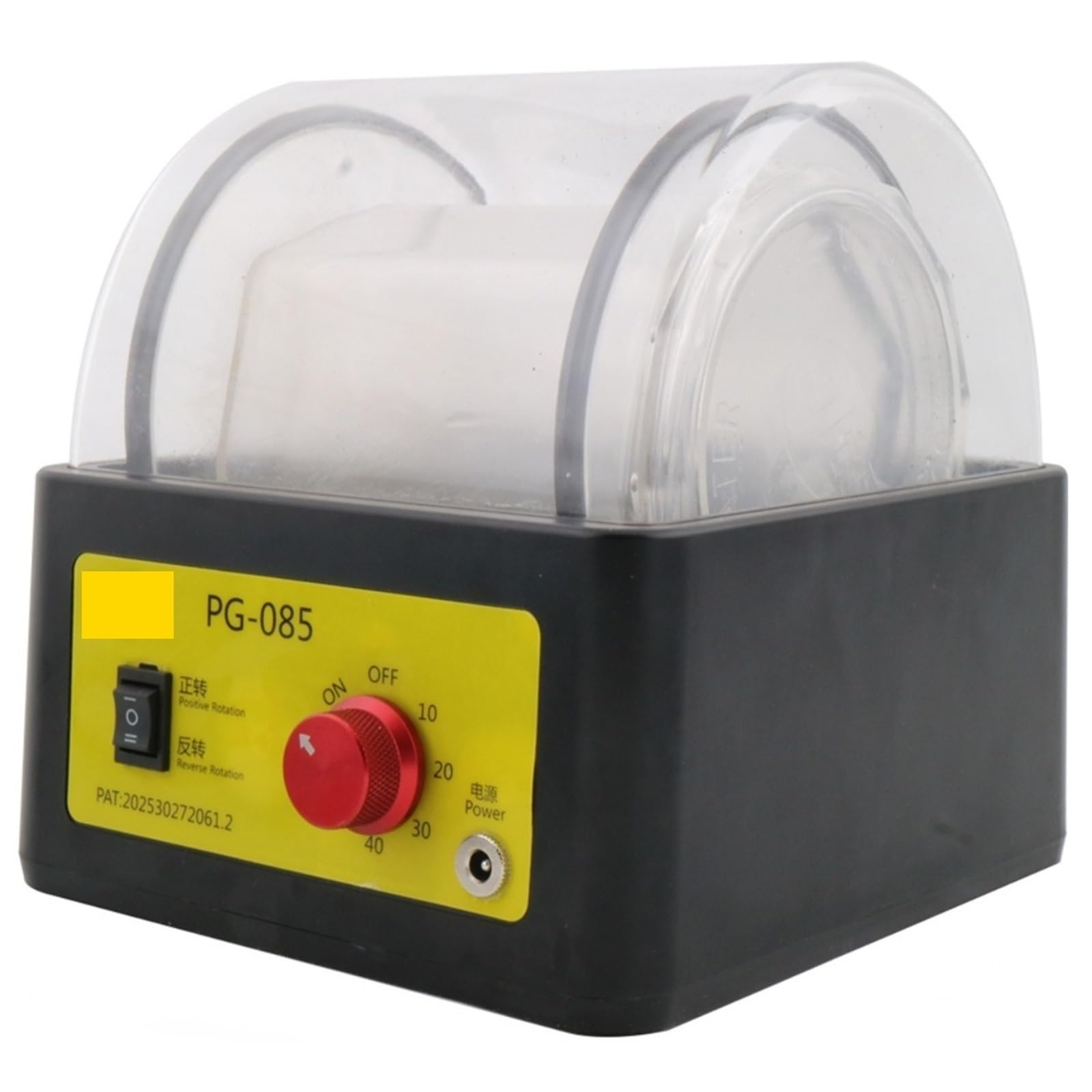 CUDTAPI PG-085 Mini Jewelry Rotation Barrel Polisher With Noise Reduction 0.85L Capacity Jewelry Rotary Tumbler Polishing Machine