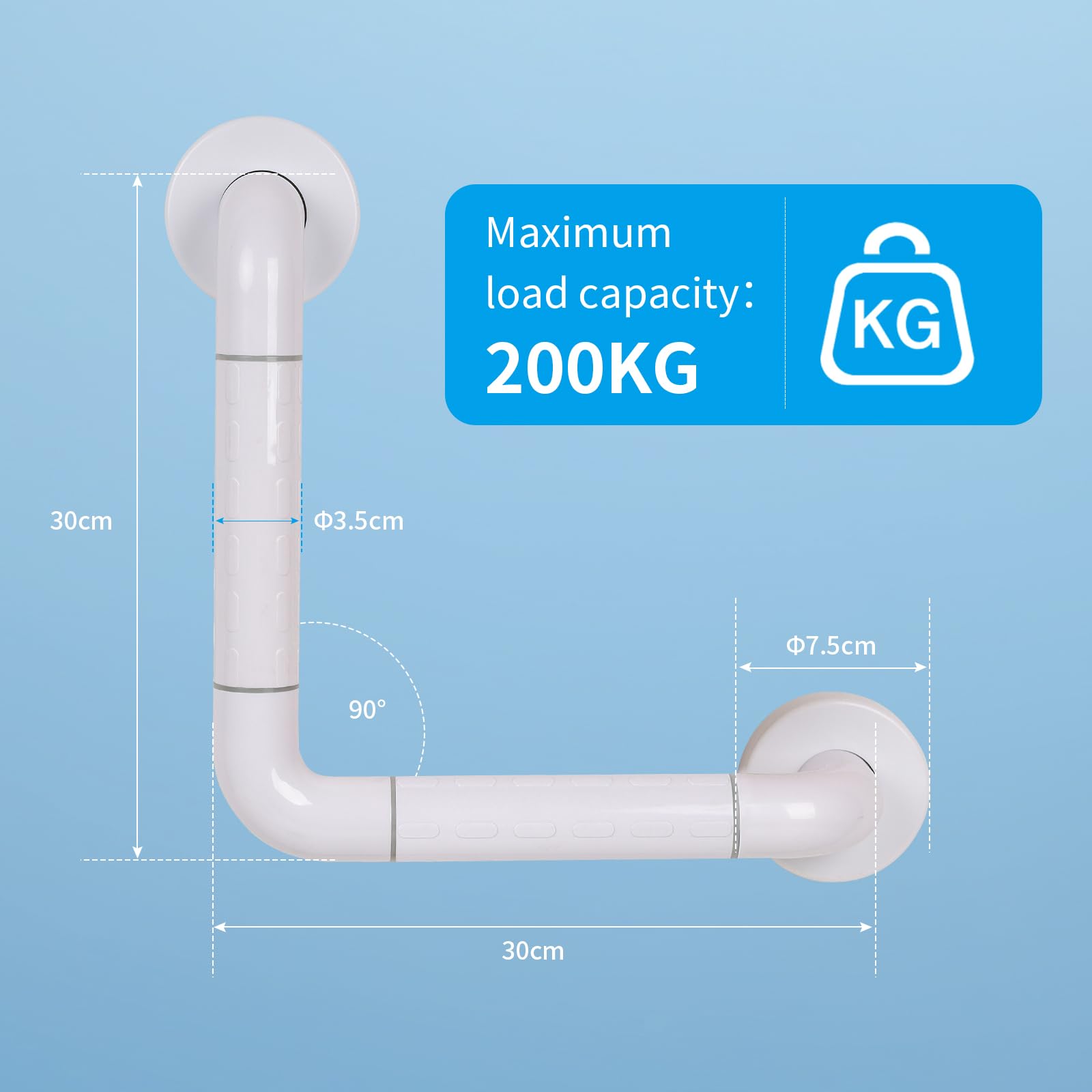 Maniglione Bagno Disabili, Maniglia Doccia Anziani, Maniglia Bagno Acciaio Inox, Maniglione Per Anziani, Disabili 30 * 30cm