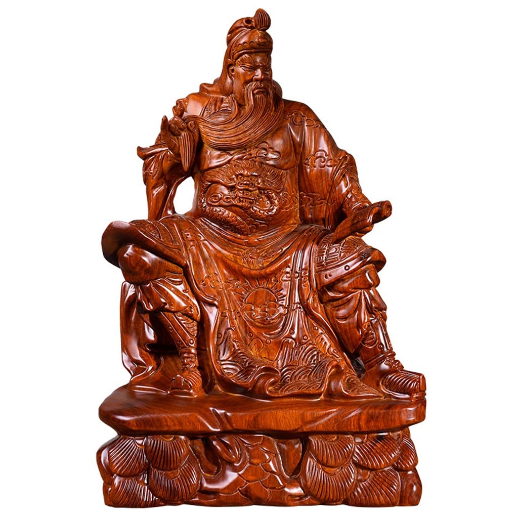Statue de Guan Gong en résine pour décoration zen et feng shui intérieur