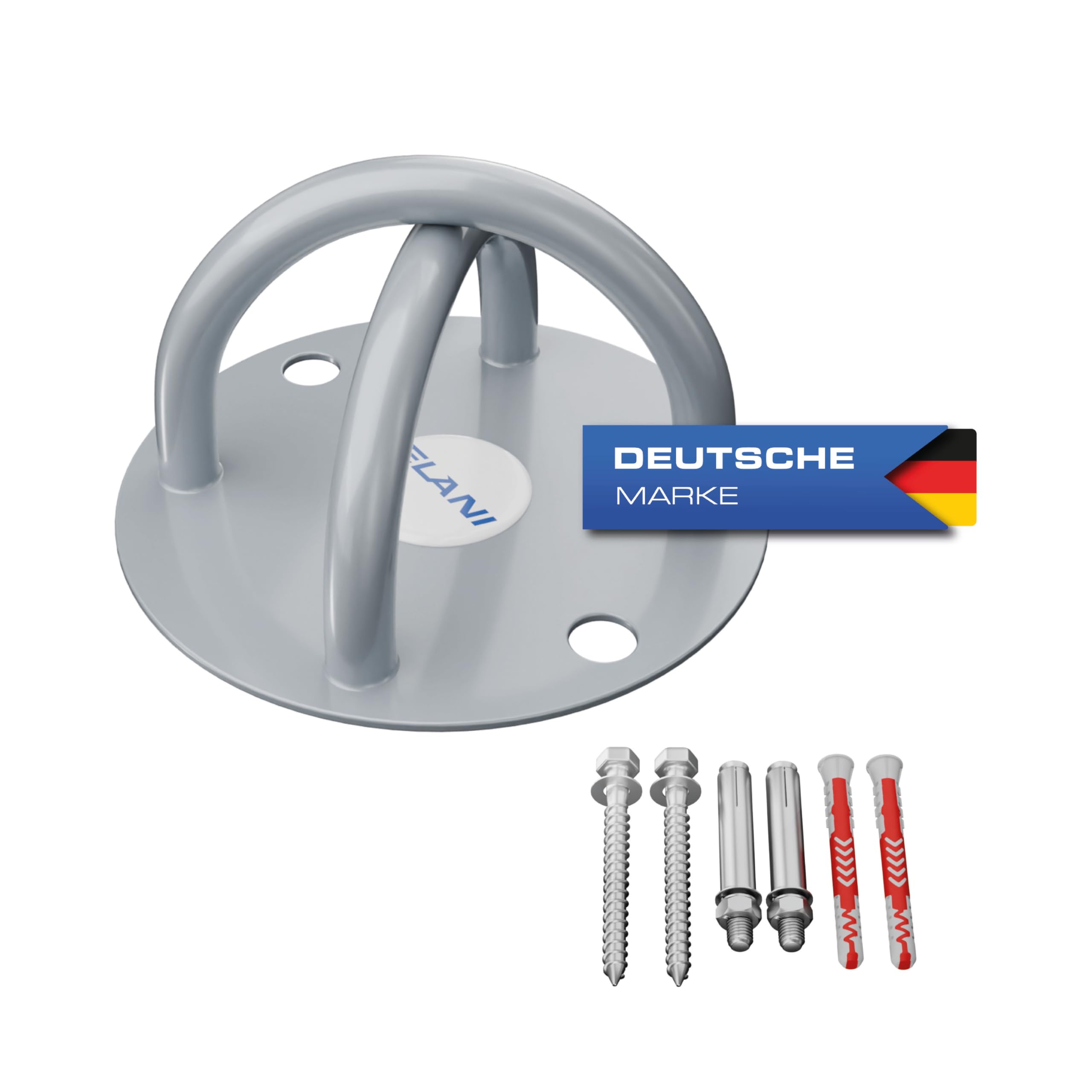 ELANI Supporto Da Soffitto Extra Robusto - Ancoraggio Per Attrezzi Fitness, Bande Elastiche E Sling Trainer - Foto 9