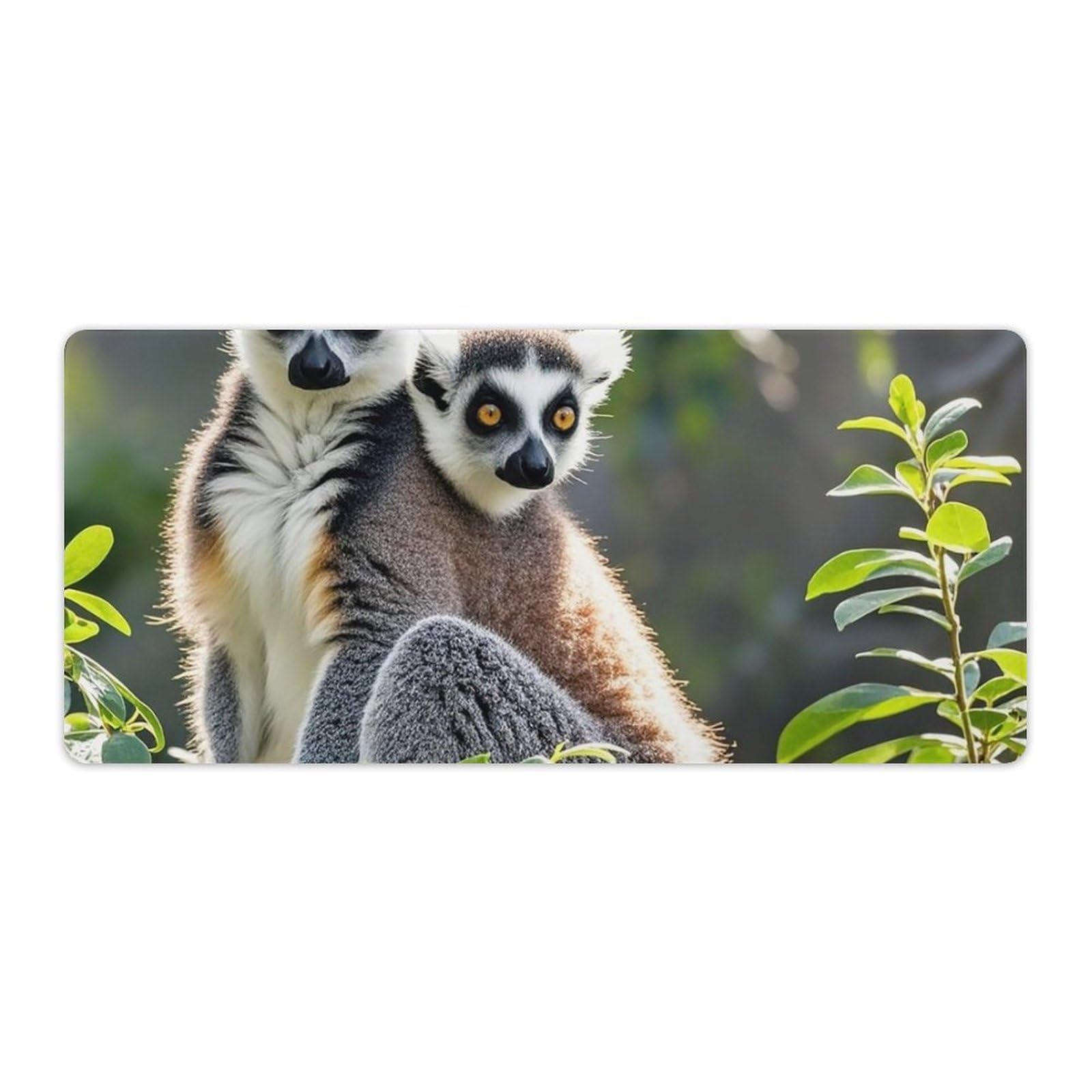 Tapis de souris lémurien antidérapant grand format pour ordinateur - 8