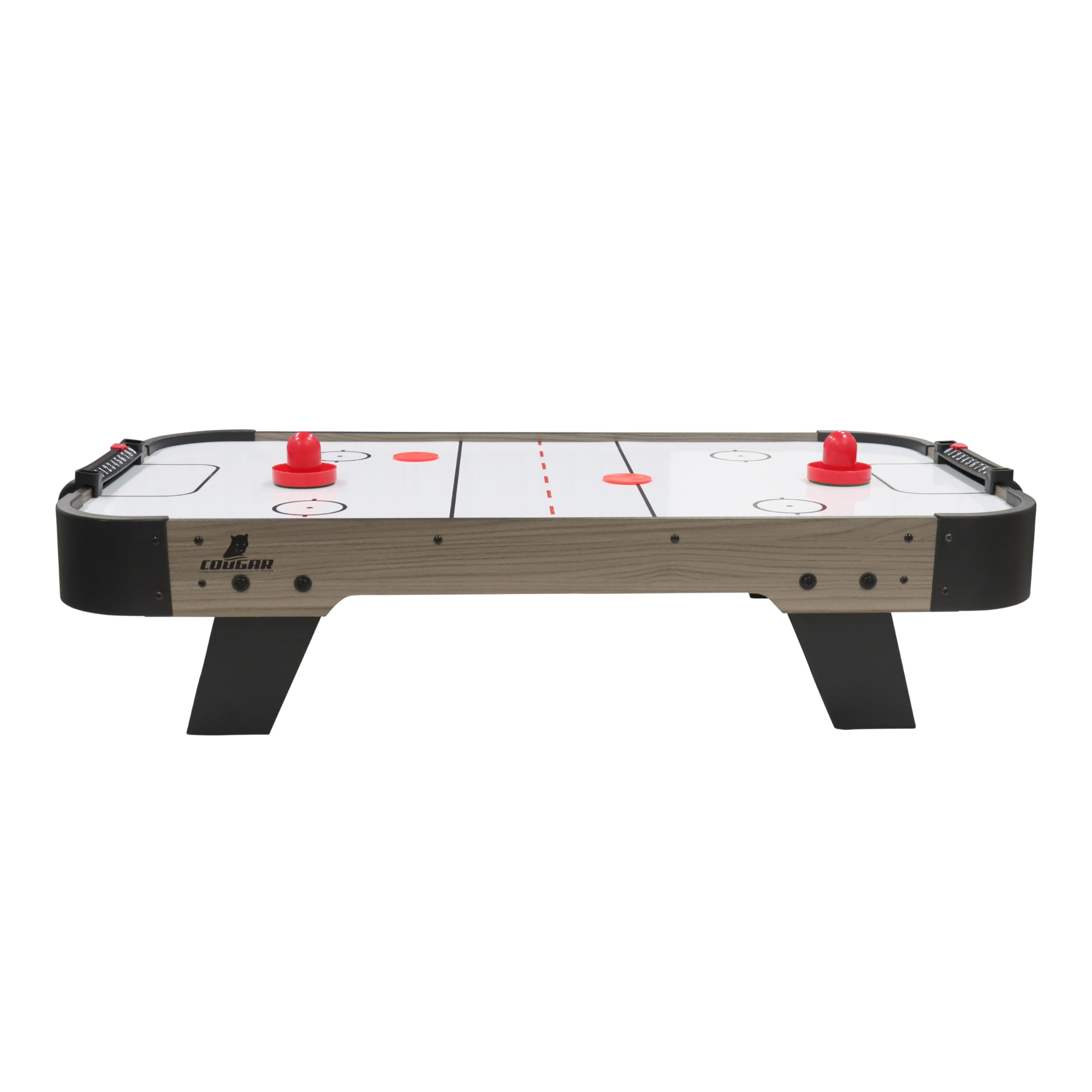 Cougar Mini Table De Air Hockey, 3Ft, Chêne/Grise | Table D' Air Hockey avec Accessoires (Palets Et Poussoirs) | pour Tous Les âges - Moteur Électrique 12 V | Dimensions : 92 X 51,5 X 25 Cm