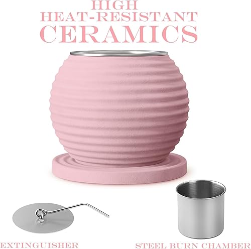 Miniatura 6 de Pozo de fuego de mesa de cerámica pequeño personal para interiores, mini cuenco portátil de llama con alcohol para frotar al aire libre, hogueras