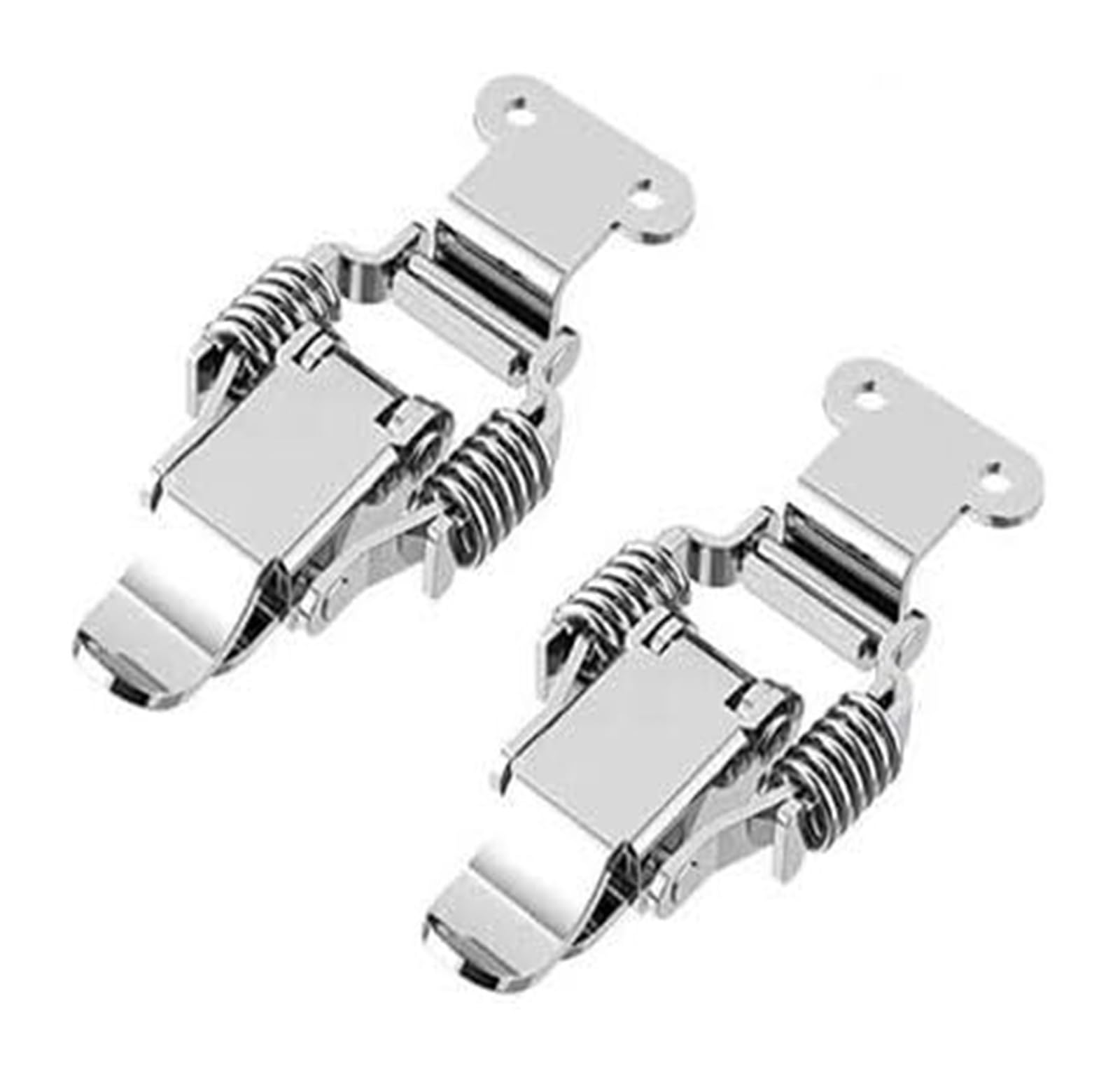 Vakorise 2503A Spring-Loaded Latches, 2 Pcs 304 Stainless Steel Double Spring Loaded Latch Hasp 90/180 Deg(2503A)