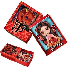 The Ashton-Drake Galleries The Dragonling Darlings Matchbox Collection Issue #1 Ruby Handcrafted Resin Figure with Fire Fairy Wings & Glitter Accents by Jasmine Becket-Griffith 3-Inches