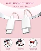 Vista 3 de Paquete de 2 cables USB C a USB C de 100 W - Cable de carga rápida para iPhone 15 Pro Max/Plus Samsung S23 iPad Pro iPad Air/Mini MacBook Pro/Air