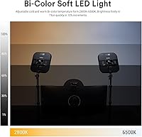 Vista 3 de Godox ES30 Key Light, 2250Lumens Desk Light for Streaming with Extendable Desk Stand, 0-100% Brightness & 2800-6500k Color Temperature APP Control