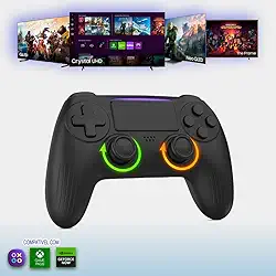 Controle Game Bluetooth para TV SAMSUNG PHILIPS TCL LG SONY Google TV Tizen Game Hub Game Pass GeForce NOW WebOS Android TV Roku TV PC QLED 3em1 4K AU7700 Cu7700 DU7700 alta compatibilidade