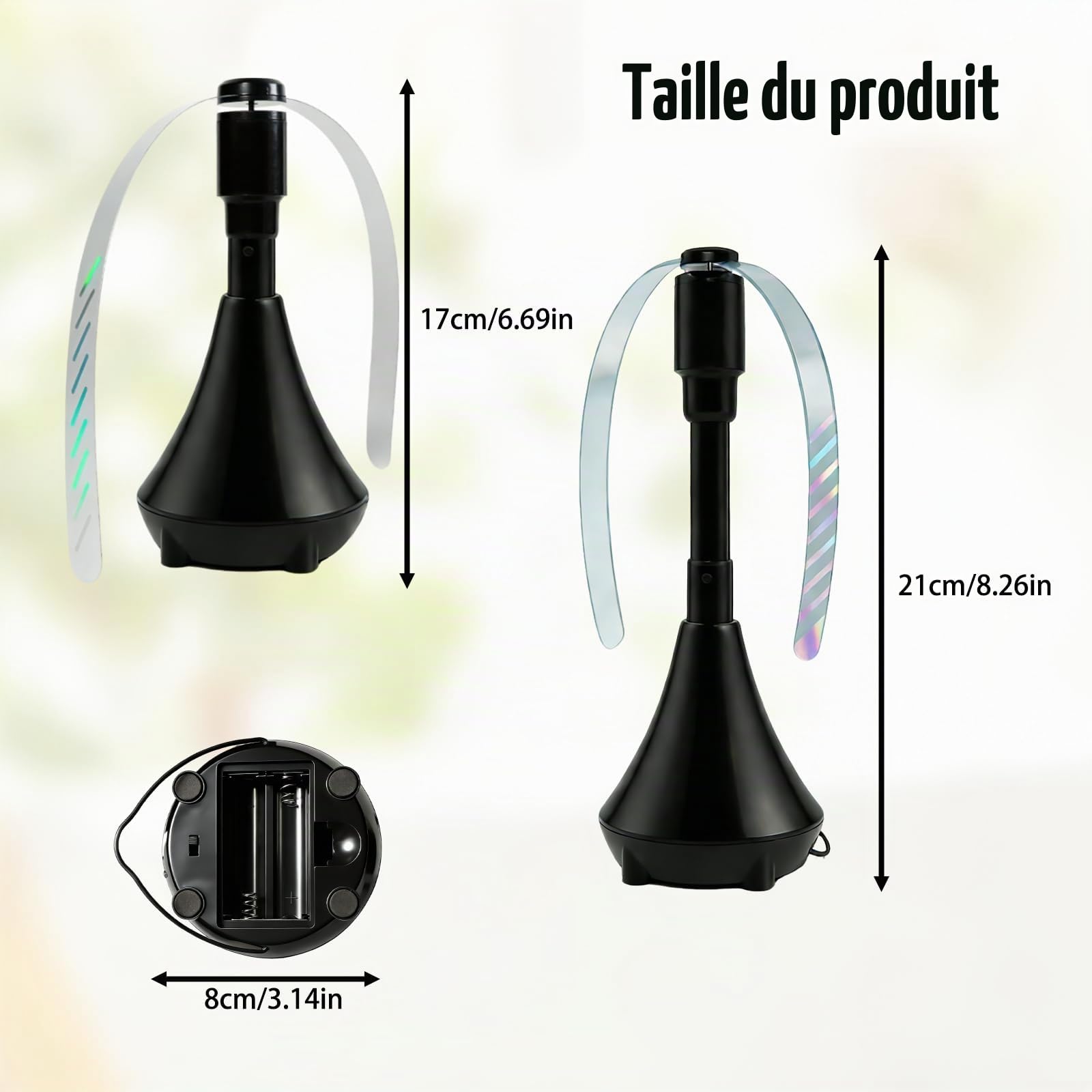 Ventilateur Anti Mouche de Table, Ventilateur Mouche Rechargeable Con USB-C | Ventilateur de Table Anti Mouche Pliable Extensible, Suspendu pour Pique Niques Restaurant Cuisines Extérieur