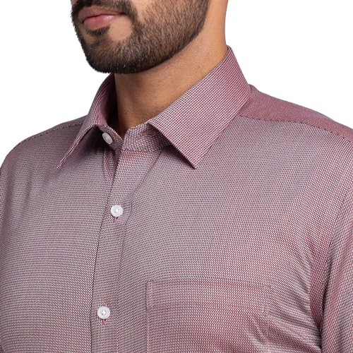 Image of Park Avenue Regular Fit Pure Cotton Structure Pattern Ainsley Collar Formal Shirt