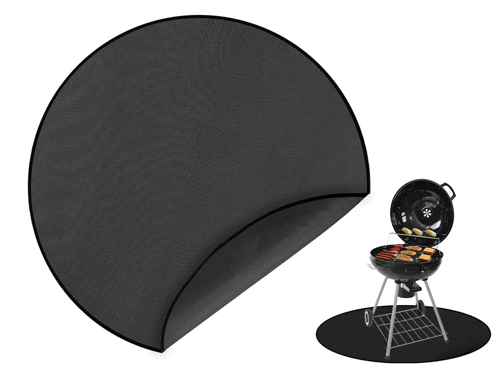 Rotondo Tappetino Ignifugo,tappetino barbecue rotondo,Esterni Tappetino Ignifugo,61cm Rotondo Tappetino per Camino,tappeti ignifughi per Prato, Pavimento,Patio,Terrazza,Barbecue,Grill