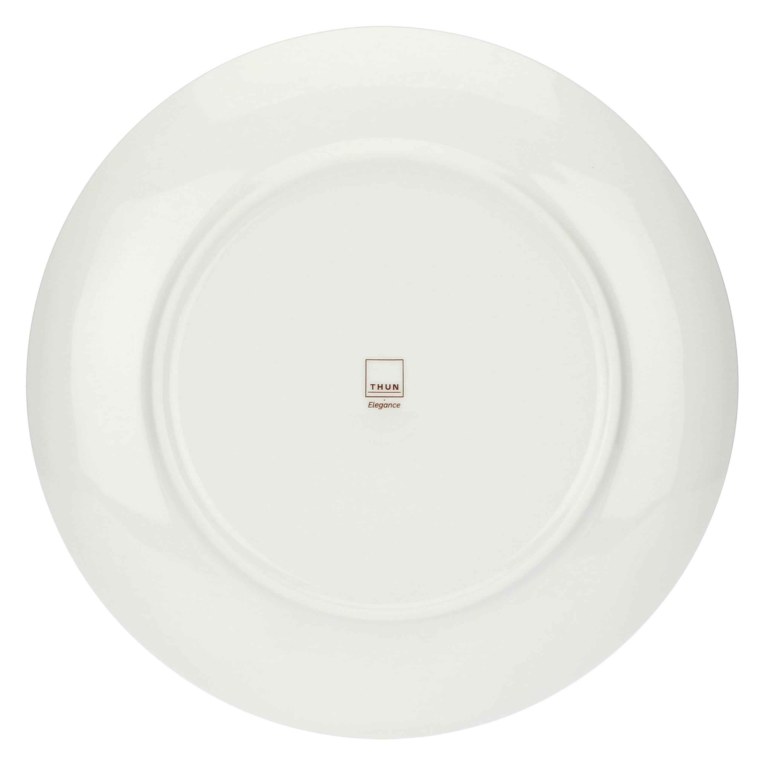 Thun - Set 2 piatti piani in porcellana, diametro 27 cm, collezione Happy Elegance