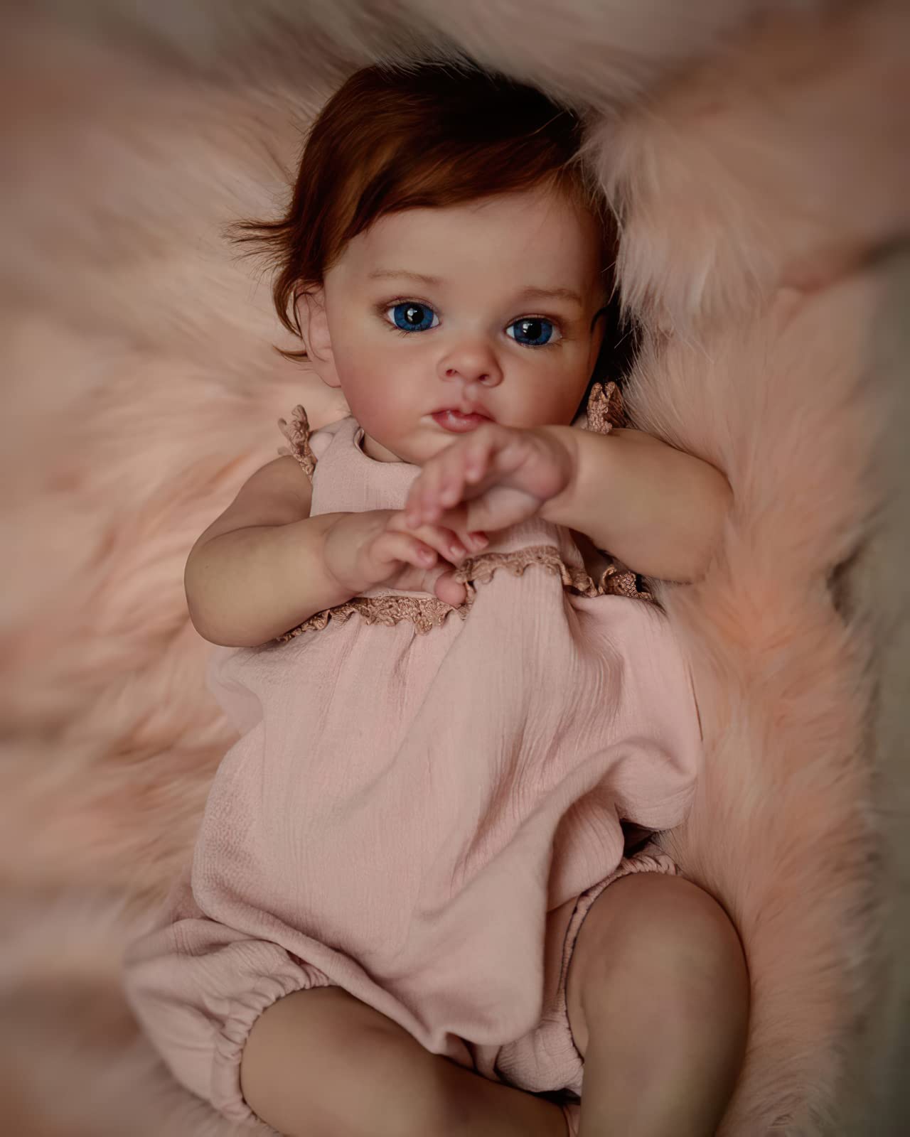 MineeQu 60CM Lebensechte riesige Baby Größe Silikon Vinyl Reborn Baby Puppen Geschenk Set mit Sanfte Berührung gewichtet Körper Neugeborenes Kleinkind Mädchen Dolls sehen für Immer Ihr Sweetheart
