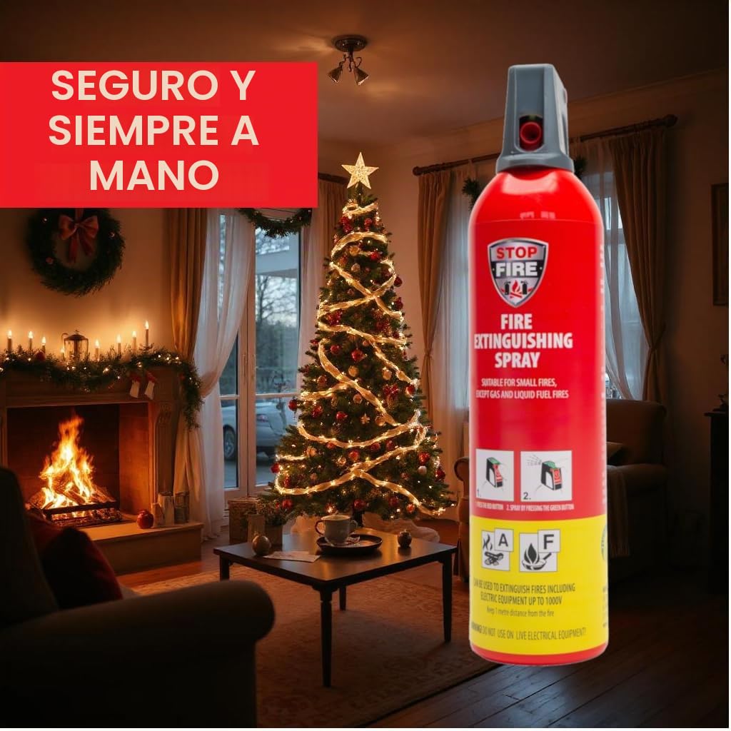 IWH - Spray extintor de incendios de 750 ml | Extintor de espuma compacto A+F ideal para camping, coche, casa y tiempo libre | pequeño spray extintor ideal también para viajes | Contenido: 3 x 750 ml